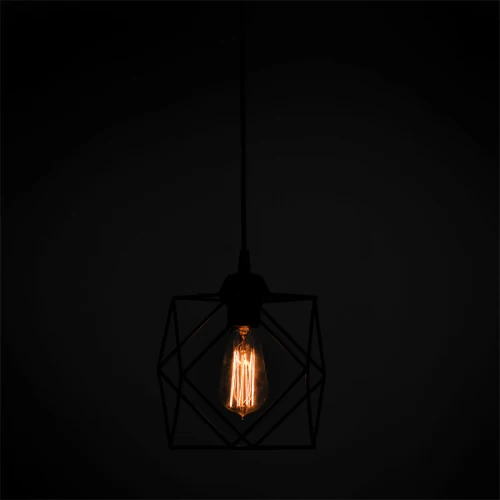 Φωτιστικό Οροφής Μονόφωτο Alama E27 Μαύρο 20X20X74Εκ