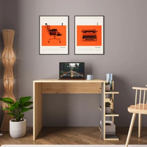 Γραφείο Εργασίας Toska Σε Oak- Ανθρακί Απόχρωση 114X56X76Εκ