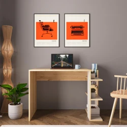 Γραφείο Εργασίας Toska Σε Oak- Sandstone Απόχρωση 114X56X76Εκ