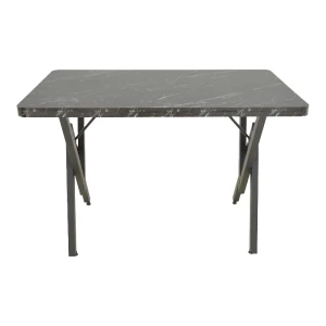 Τραπέζι Vertex Μαύρο Μαρμάρου Και Μέταλλο 110X70X72Εκ