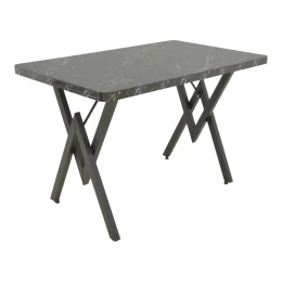Τραπέζι Vertex Μαύρο Μαρμάρου Και Μέταλλο 110X70X72Εκ