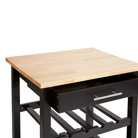 Τρόλεϊ-Ραφιέρα Claude Mdf Μαύρο - Φυσικό 58X48X87.5Εκ