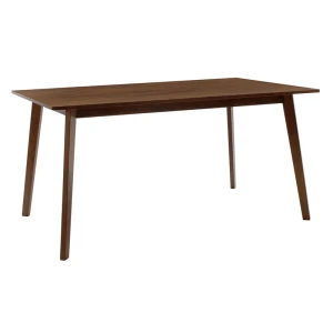 Tραπεζαρία Benson - Toto Σετ 7Τμχ Καρυδί - Ύφασμα Μπεζ 150X90X75Εκ