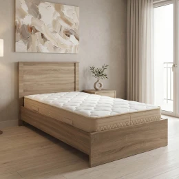 Κρεβάτι Με Στρώμα Athos Sleepy Sonoma 90X190Εκ