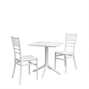 Τραπεζαρία Groovy Tifany I Σετ 3Τεμ Λευκό Pp 60X60X76Εκ