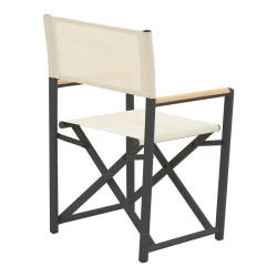 Πολυθρόνα Σκηνοθέτη Mabu Ανθρακί Αλουμίνιο 56X48X86Εκ