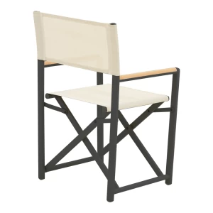 Πολυθρόνα Σκηνοθέτη Mabu Ανθρακί Αλουμίνιο 56X48X86Εκ