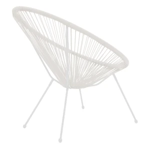 Πολυθρόνα Acapulco Μεταλλο-Pe Rattan Σε Λευκή Απόχρωση 68.5X74.5X84Εκ