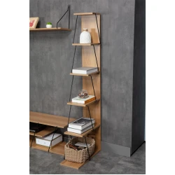 Βιβλιοθήκη Mini Tars Sonoma-Μαύρο 50X22X150Εκ