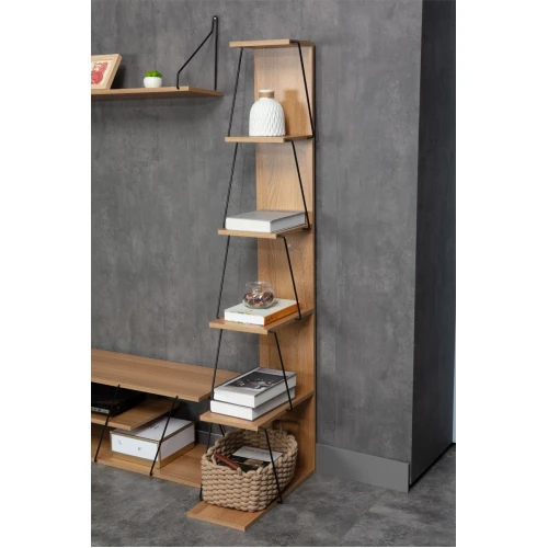 Βιβλιοθήκη Mini Tars Sonoma-Μαύρο 50X22X150Εκ