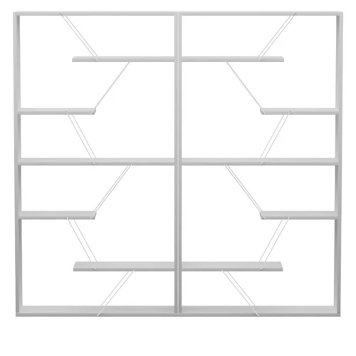 Βιβλιοθήκη Tars Γκρι-Λευκό 168X24X157Εκ