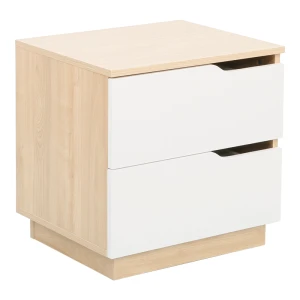 Κομοδίνο Verena Φυσικό Με Λευκό 48X40X48Εκ