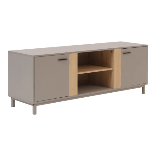 Έπιπλο Τηλεόρασης Polenio Taupe Με Φυσικό 150X40X53Εκ