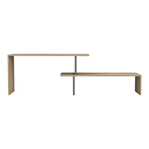 Έπιπλο Τηλεόρασης Lilant Μελαμίνης Sonoma-Μαύρο Μέταλλο 110-160X30X45Εκ