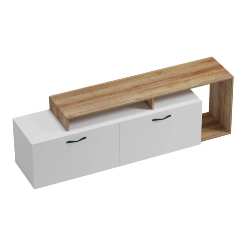Έπιπλο Τηλεόρασης Tobler Σε Oak- Λευκή Απόχρωση 170X40X53Εκ