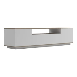 Έπιπλο Τηλεόρασης Winey Σε Sonoma-Λευκή Απόχρωση 180X44.5X44.5Εκ