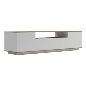 Έπιπλο Τηλεόρασης Winey Σε Sonoma-Λευκή Απόχρωση 180X44.5X44.5Εκ