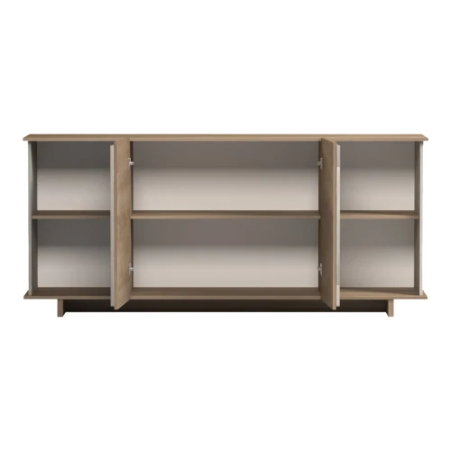 Μπουφές Zafore Sonoma - Γκρι Μπεζ Όψη Μαρμάρου 180X45X80Εκ