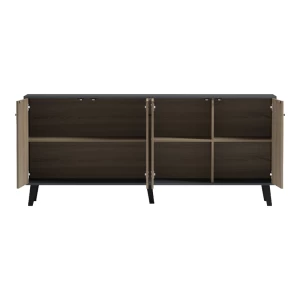 Μπουφές Tuscany Sonoma-Ανθρακί 180X40X78.6Εκ