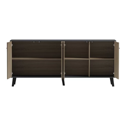 Μπουφές Tuscany Sonoma-Ανθρακί 180X40X78.6Εκ