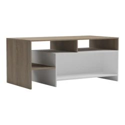 Τραπέζι Σαλονιού Consa Sonoma - Λευκό 120X60X52.8Εκ