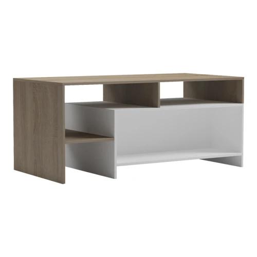 Τραπέζι Σαλονιού Consa Sonoma - Λευκό 120X60X52.8Εκ