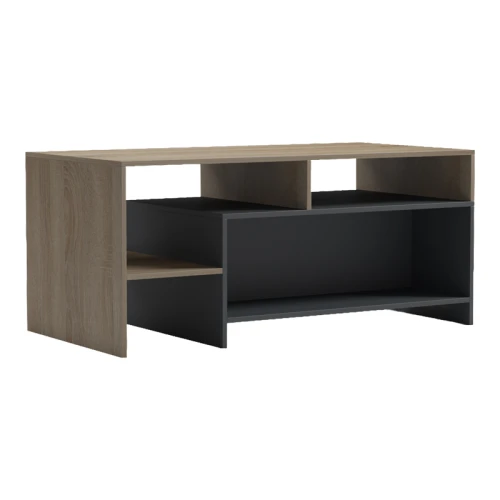 Τραπέζι Σαλονιού Consa Sonoma - Ανθρακί 120X60X52.8Εκ