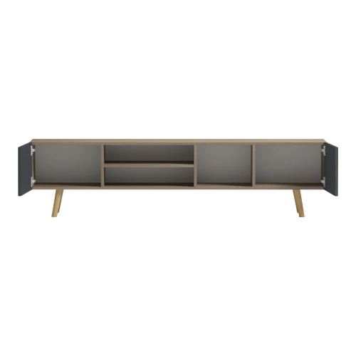 Έπιπλο Τηλεόρασης Osclo Sonoma-Ανθρακί 160X30X41Εκ