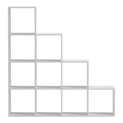 Βιβλιοθήκη Scala Λευκό 129.5X29X129.5Εκ