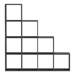 Βιβλιοθήκη Scala Ανθρακί 129.5X29X129.5Εκ