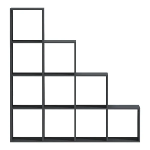 Βιβλιοθήκη Scala Ανθρακί 129.5X29X129.5Εκ