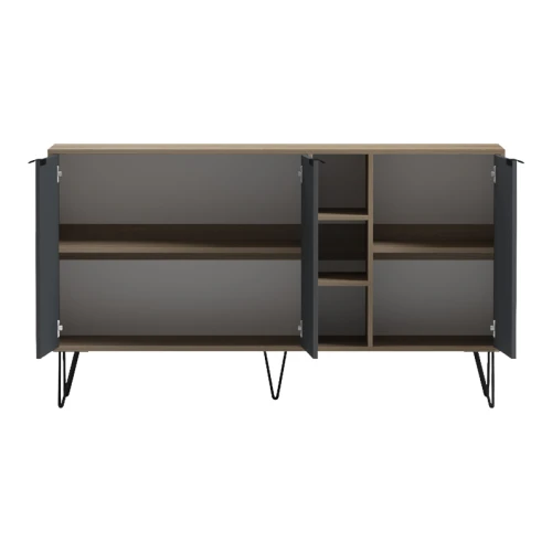 Μπουφές Balain Sonoma-Ανθρακί 142X35.5X83Εκ
