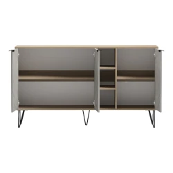 Μπουφές Balain Sonoma-Γκρι Μπεζ Όψη Μαρμάρου 142X35.5X83Εκ