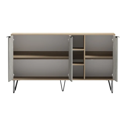 Μπουφές Balain Sonoma-Γκρι Μπεζ Όψη Μαρμάρου 142X35.5X83Εκ