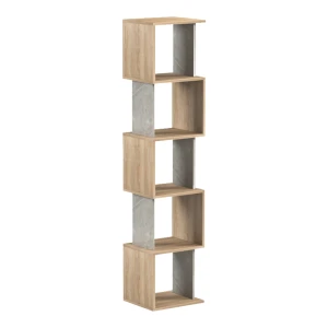 Βιβλιοθήκη Cubik Sonoma- Γκρι Μπεζ Οψη Μαρμάρου 35X30X161Εκ