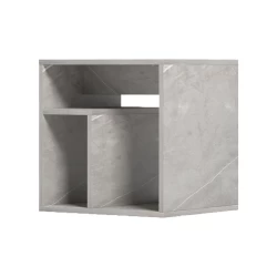 Βοηθητικό Τραπέζι Doublo Γκρι Μπεζ Μαρμαρου 40X35X40Εκ