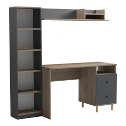 Σύνθεση Γραφείου Kontor Sonoma-Ανθρακί 160X50X158,2Εκ