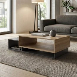 Τραπέζι Σαλονιού Dekost Σε Sonoma-Ανθρακί 105X50X35Εκ