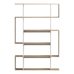 Βιβλιοθήκη Mito Sonoma - Μπεζ Μαρμάρου 108.5X25X161Εκ