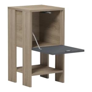 Κομοδίνο Reppo Sonoma-Ανθρακί 30X30X55Εκ