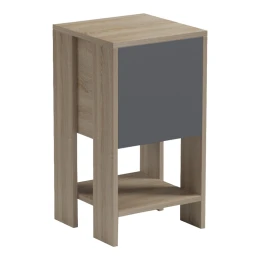 Κομοδίνο Reppo Sonoma-Ανθρακί 30X30X55Εκ