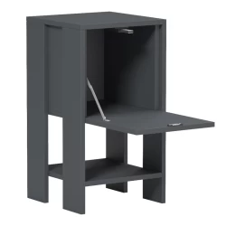 Κομοδίνο Reppo Ανθρακί 30X30X55Εκ