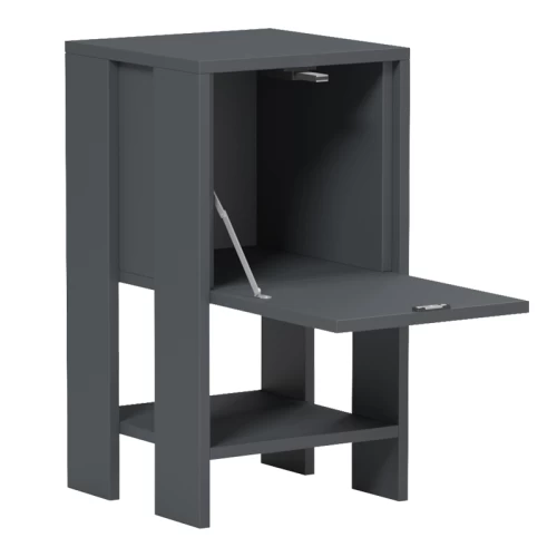 Κομοδίνο Reppo Ανθρακί 30X30X55Εκ