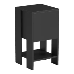 Κομοδίνο Reppo Μαύρο 30X30X55Εκ