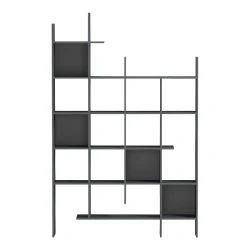 Βιβλιοθήκη Manco Ανθρακί 122X25.5X188Εκ
