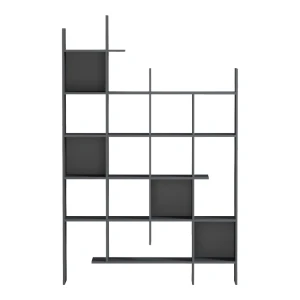 Βιβλιοθήκη Manco Ανθρακί 122X25.5X188Εκ