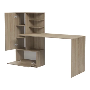 Γραφείο Εργασίας Με Βιβλιοθήκη Felanbo Sonoma 160X60X125Εκ