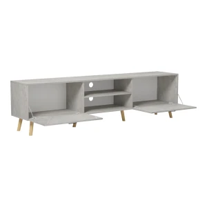 Έπιπλο Τηλεόρασης Gorna Μπεζ Εφέ Μαρμάρου 180X35X48.6Εκ