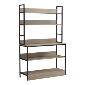 Επιδαπέδια Ραφιέρα Oranis Sonoma-Μαύρο 105X38X165Εκ