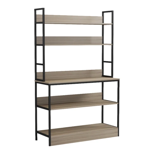 Επιδαπέδια Ραφιέρα Oranis Sonoma-Μαύρο 105X38X165Εκ